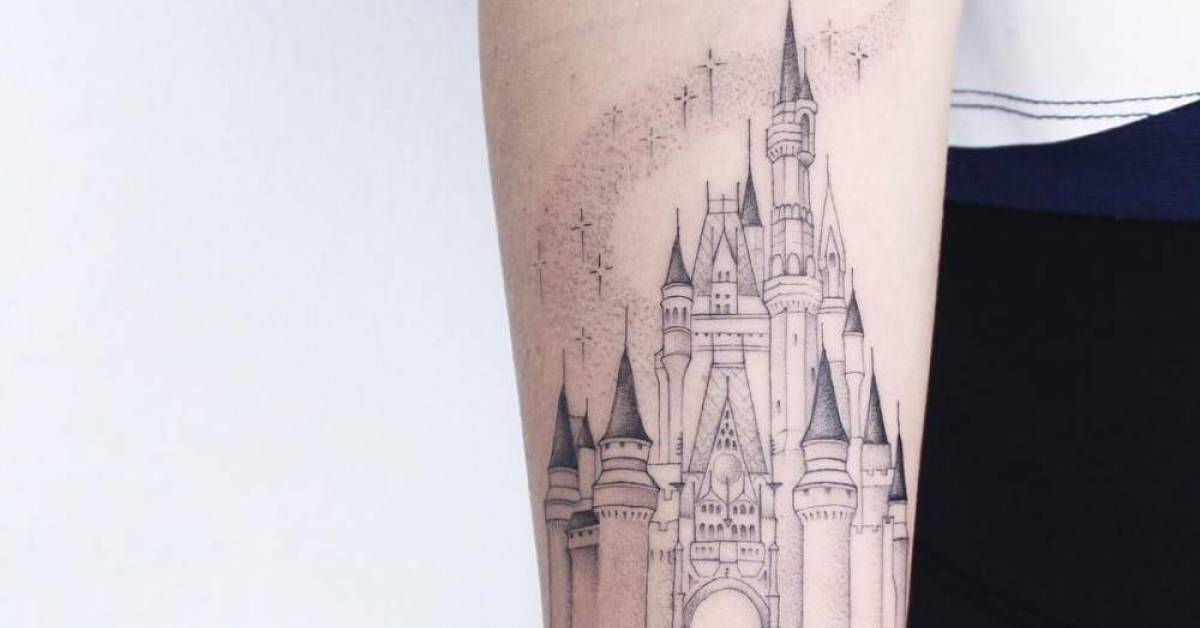 2. Cute small Disney castle tattoos - wide 3