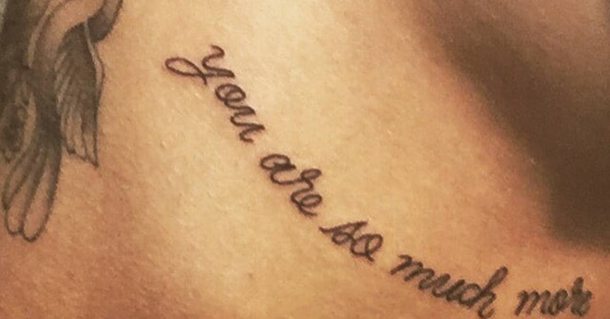 under breast tattoo saying quot you are so much more quot on under breast tattoo saying quot you are so much more quot on