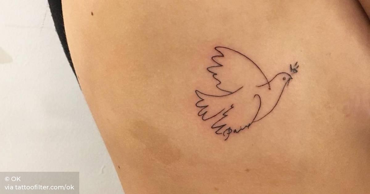 Picasso Peace Dove Tattoo