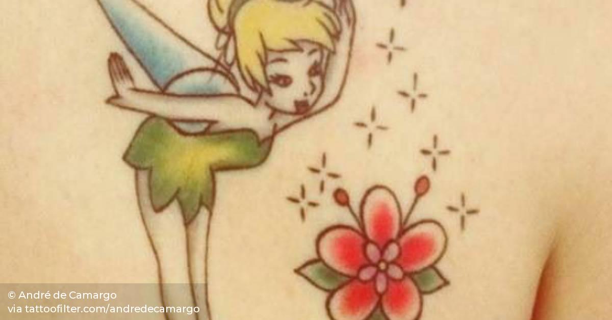 Tinkerbell Shoulder Tattoos Tinkerbell Temporary Tattoo Etsy UK