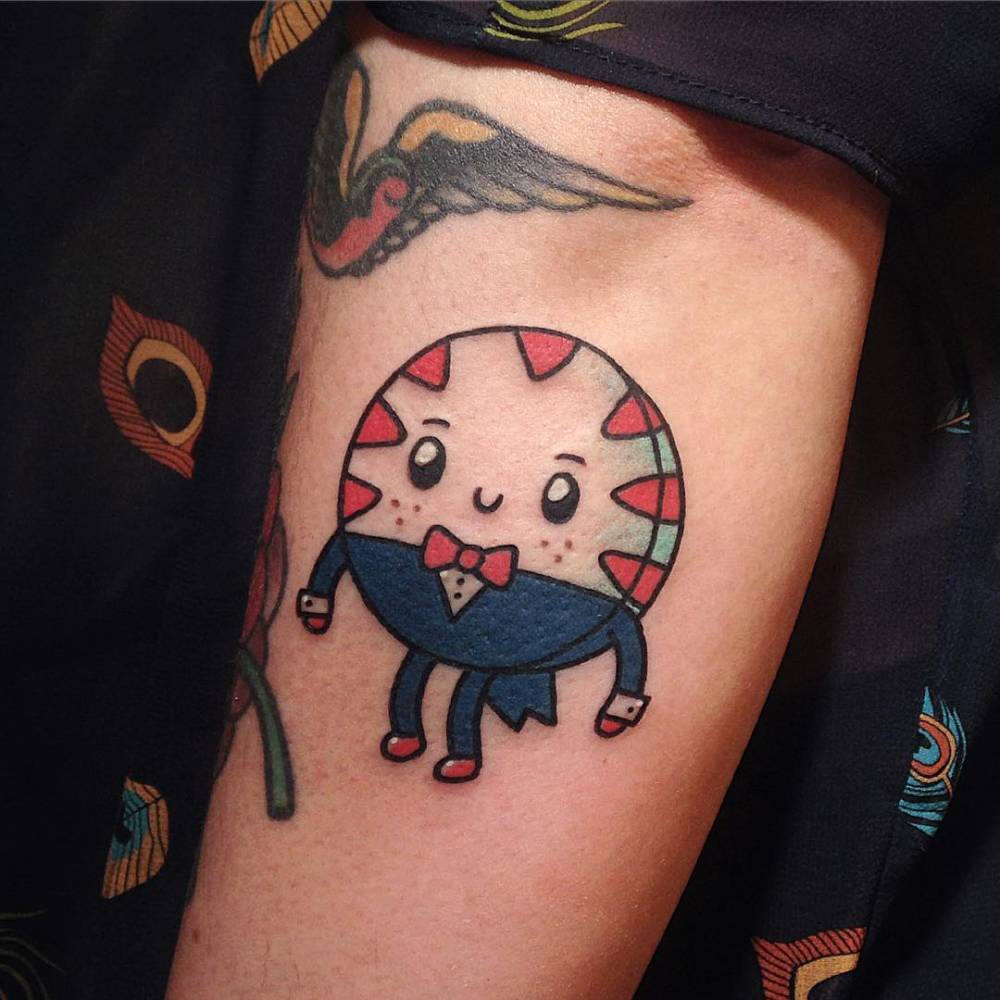 Kawaii style Adventure Time's Peppermint Butler tattoo