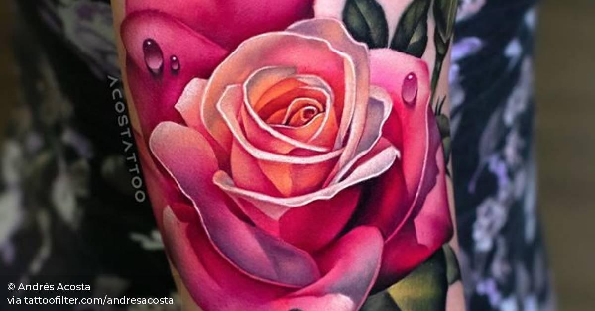 Maria Roca Tattoos Rose I did a couple of days ago on Maria, thanks again