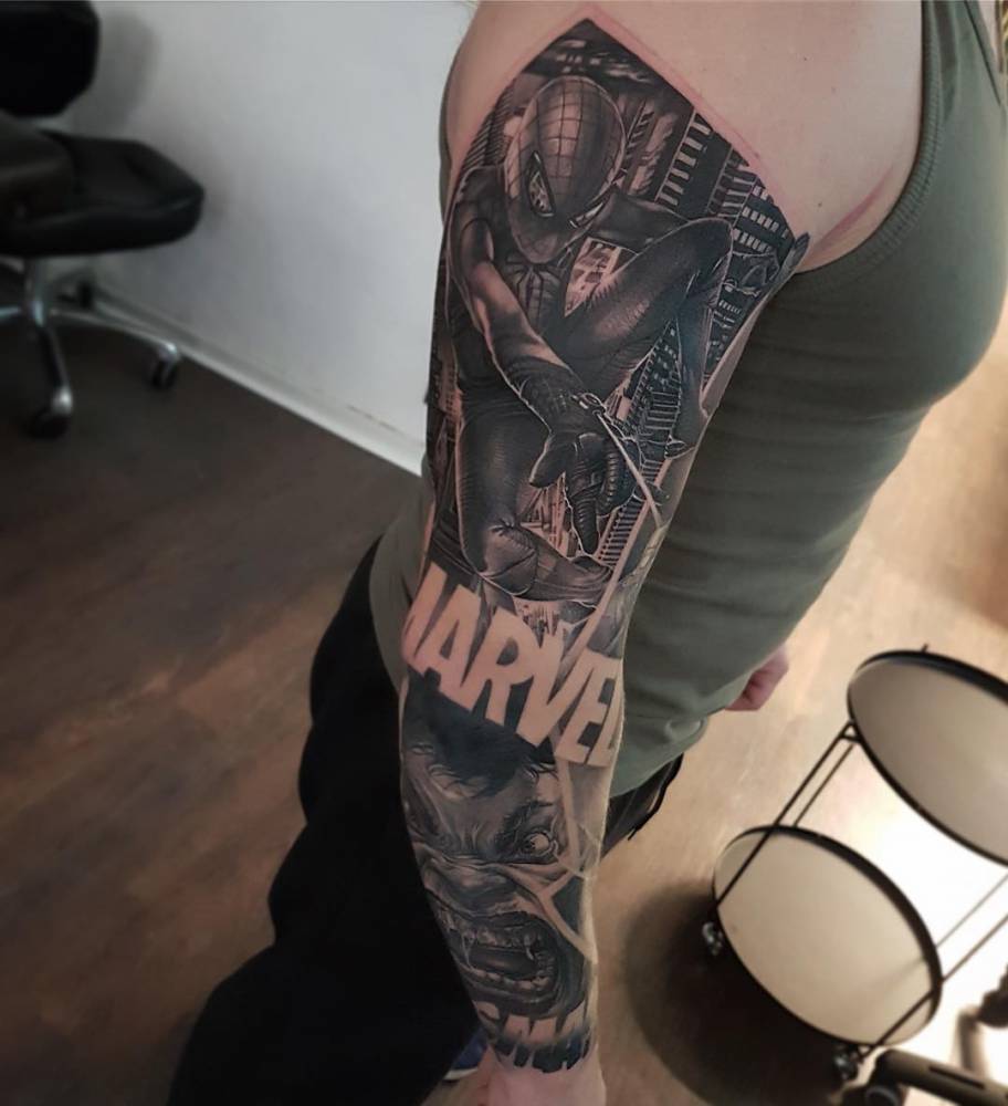 Avengers Tattoo Sleeve