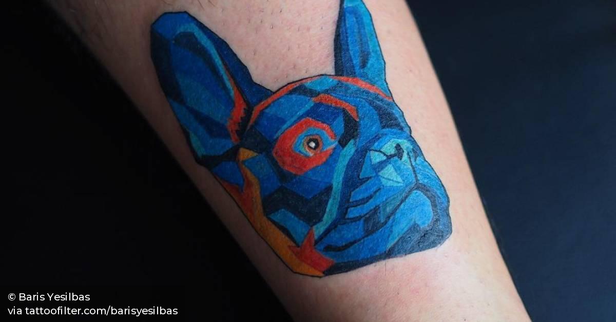 Pop Art style french bulldog.