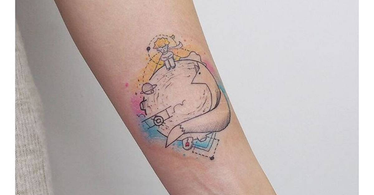 The Little Prince inspired tattoo on the left inner