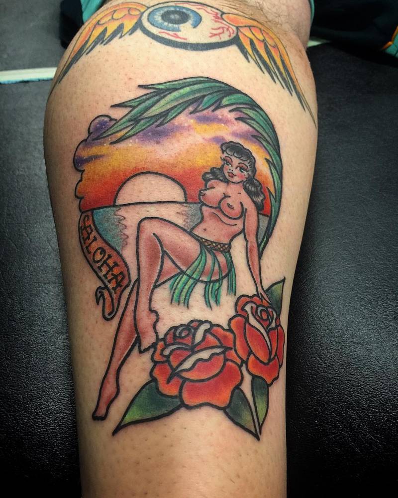 Classic Sailor Jerry hula girl for Mr. Lee on this Aloha Friday! Mahalo