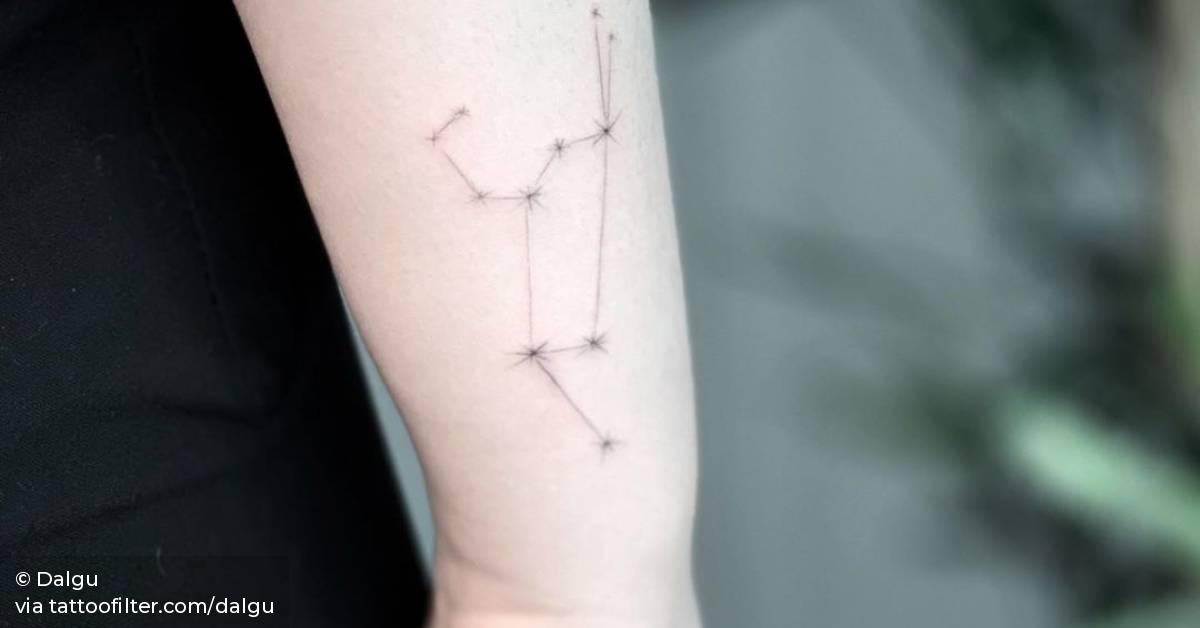 leo-constellation-tattoo-on-the-forearm