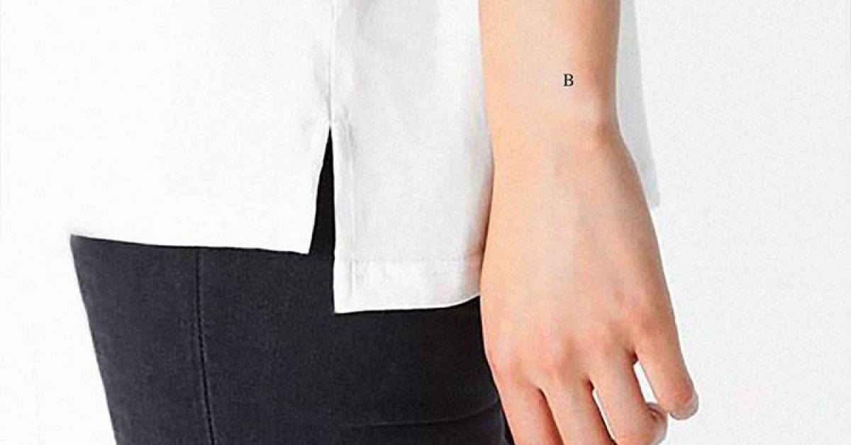 Serif Capital B Letter Temporary Tattoo Get It Here