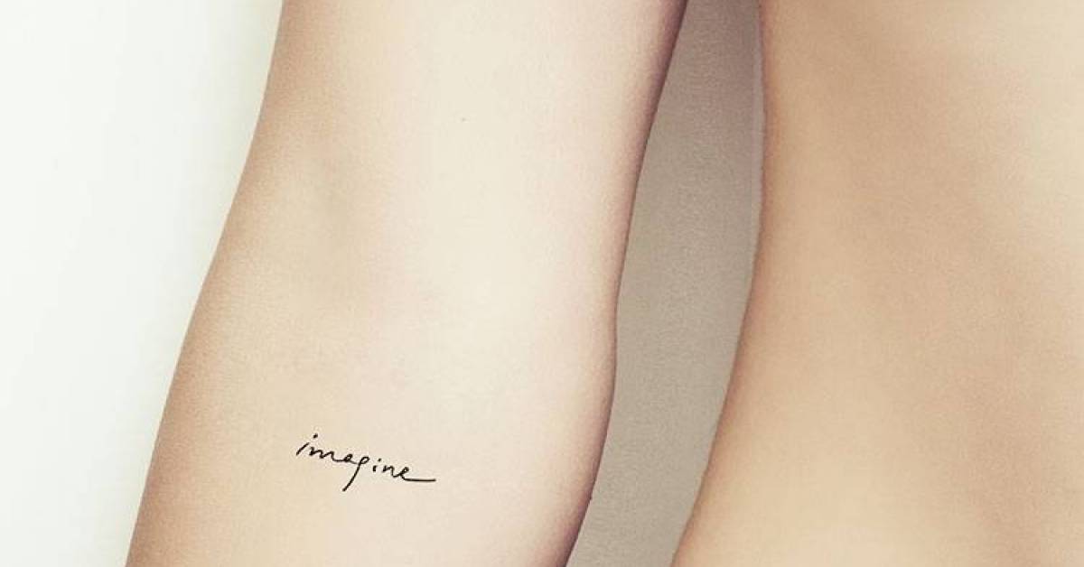 “Imagine” temporary tattoo, get it here
