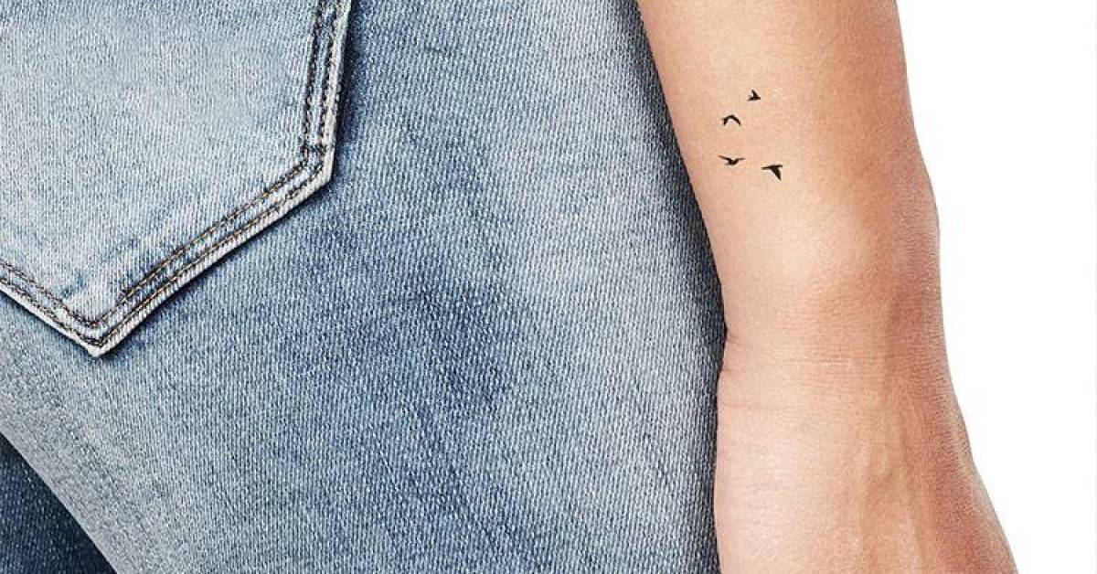 Flying birds temporary tattoo, get it here