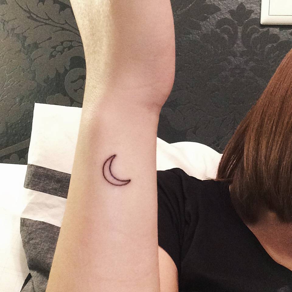 moon tattoo on the right wrist moon tattoo on the right wrist