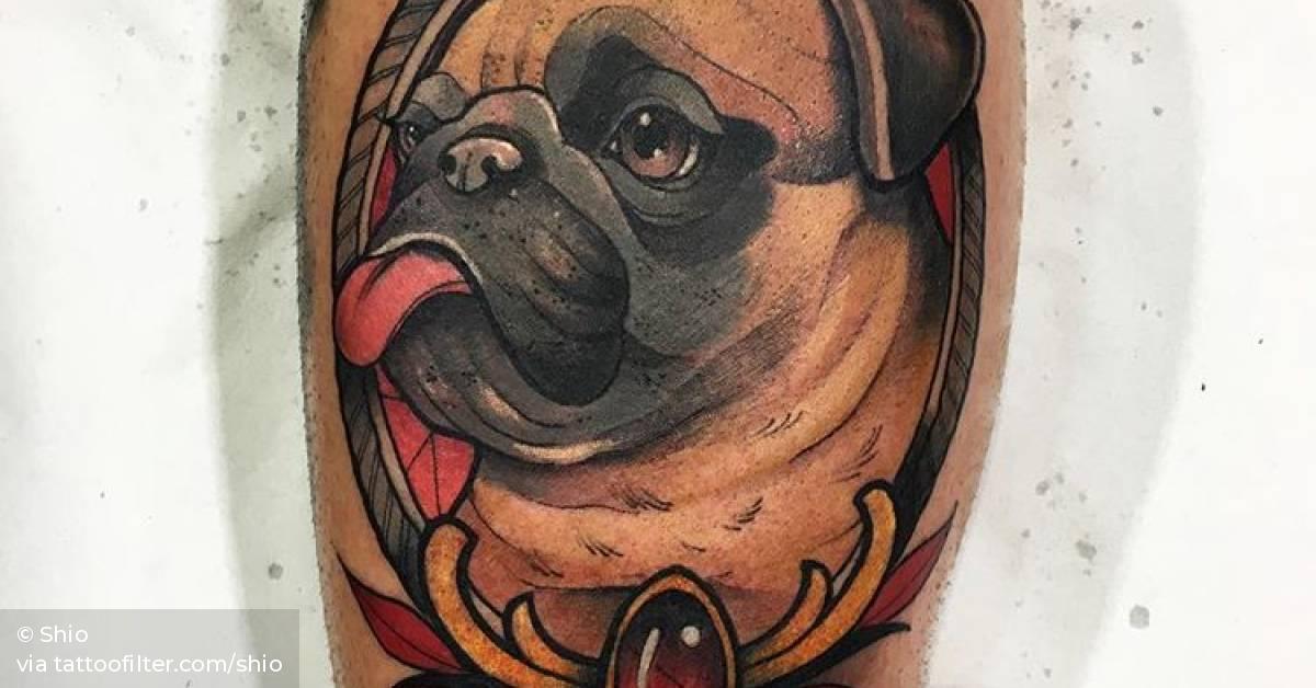 Shio Zaragoza, tattoo, ink, inked, leg, neotrad