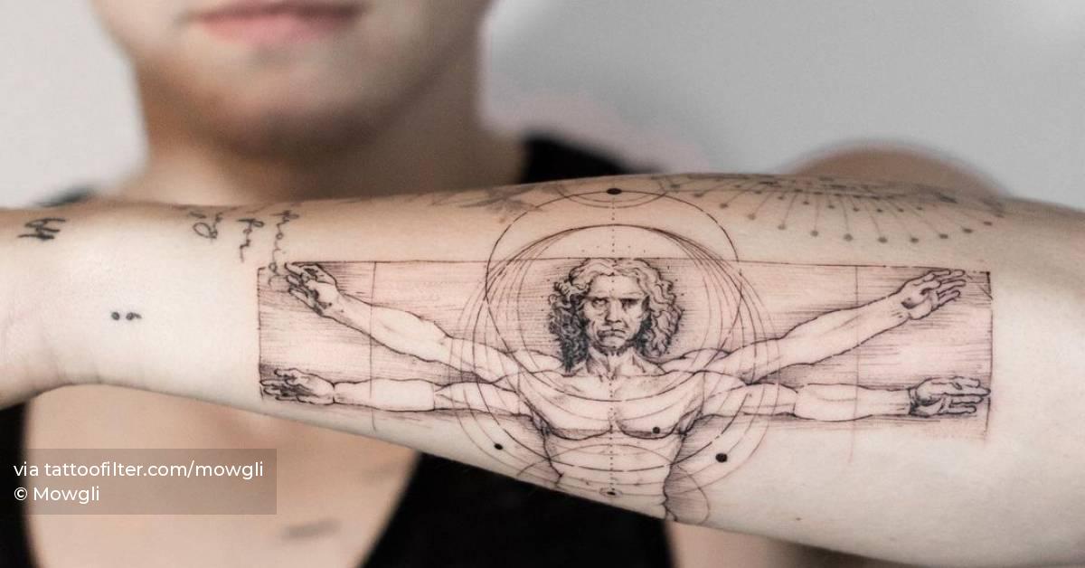 Leonardo Da Vinci Vitruvian Man Tattoo Leonardo Da Vinci Vitruvian Man Tattoo