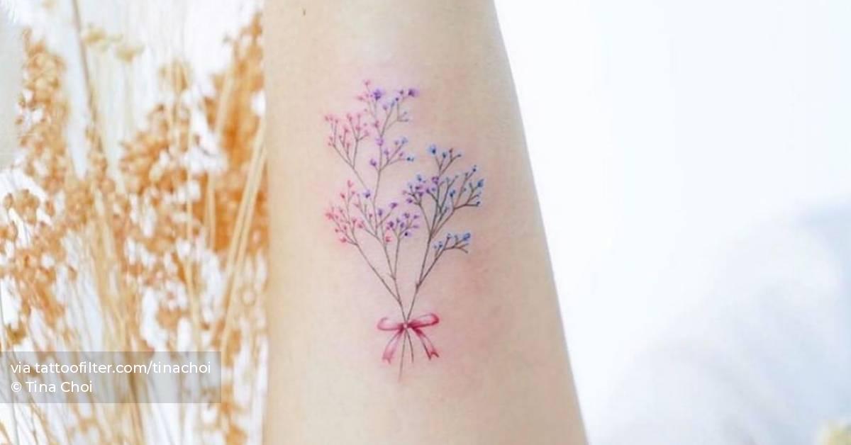 Watercolor Baby S Breath Tattoo On The Wrist