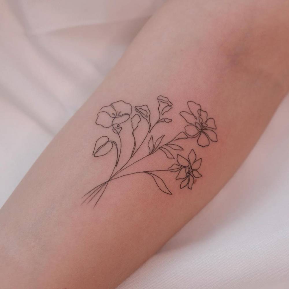Carnation Tattoo Fine Line At Jean Begaye Blog
