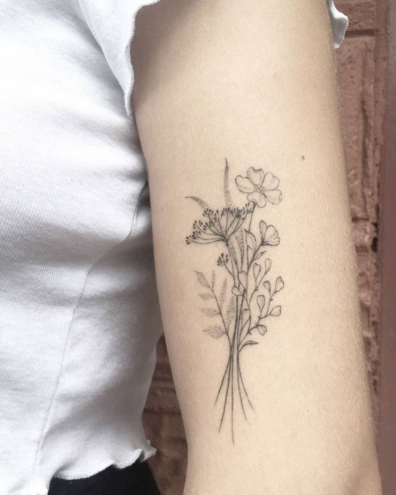 Flower Bundle Tattoos