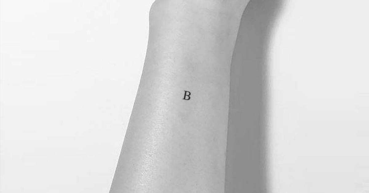 Serif Capital B Letter Temporary Tattoo Get It Here