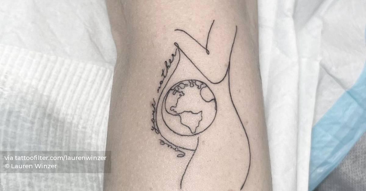 Pregnant woman tattoo, originally designed by the own