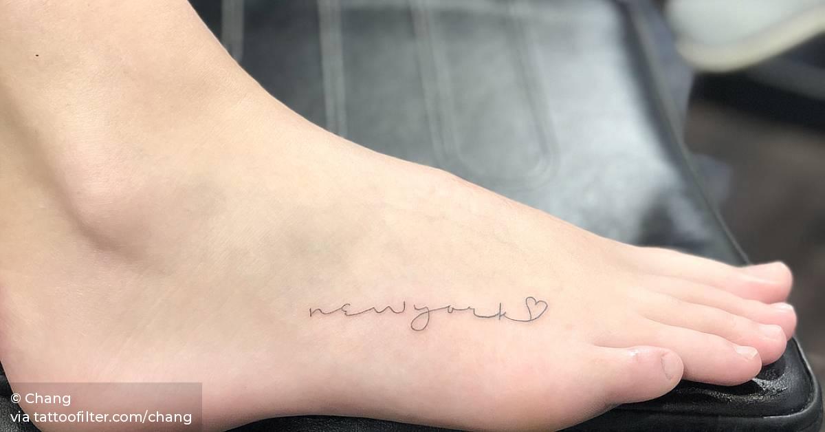 Handwriting Foot Tattoos