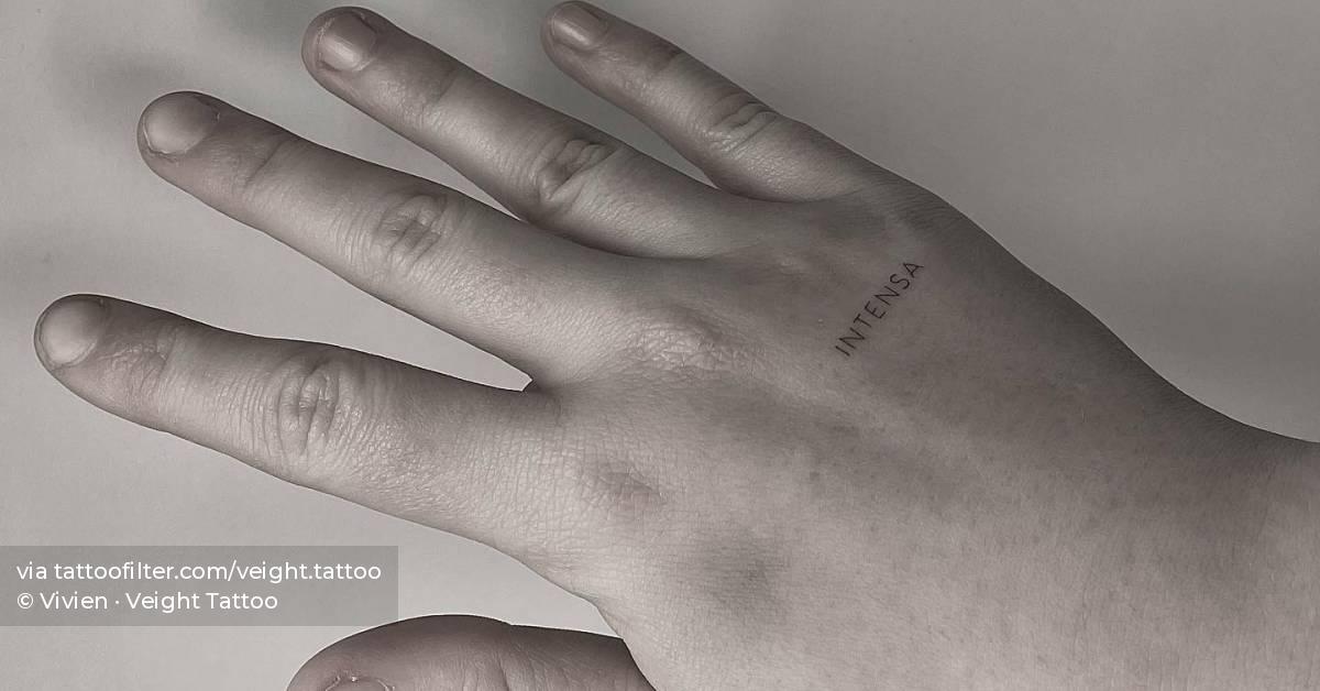 Tattoo of the word 