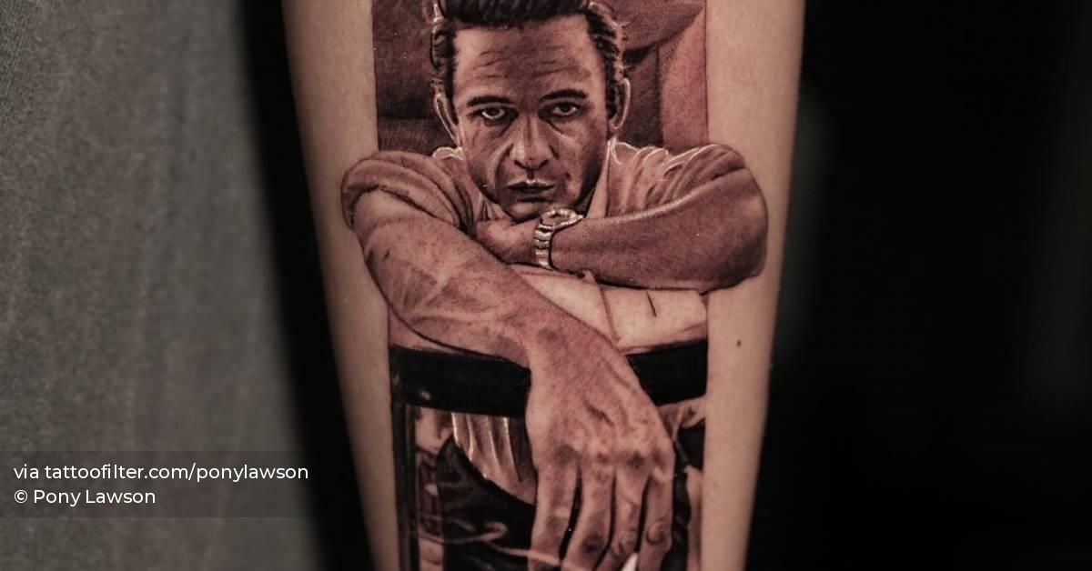 Johnny Cash Tattoo Simple