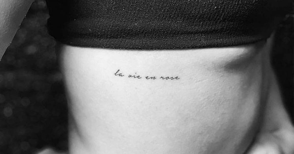 'la vie en rose' (French for 'life in pink') temporary