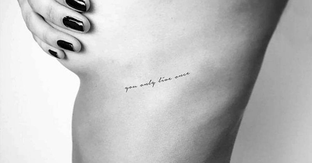 'You only live once' temporary tattoo, get it here