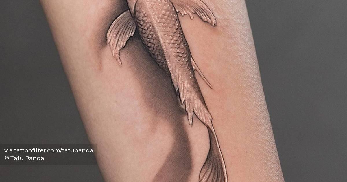 Micro-realistic style koi fish tattoo done on the inner