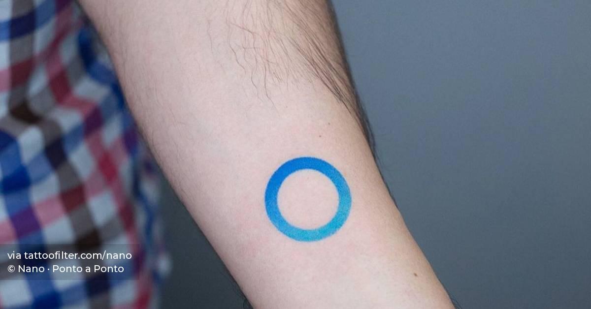 Spectrogram Tattoo Handpoked spectrum circle tattooed on the inner