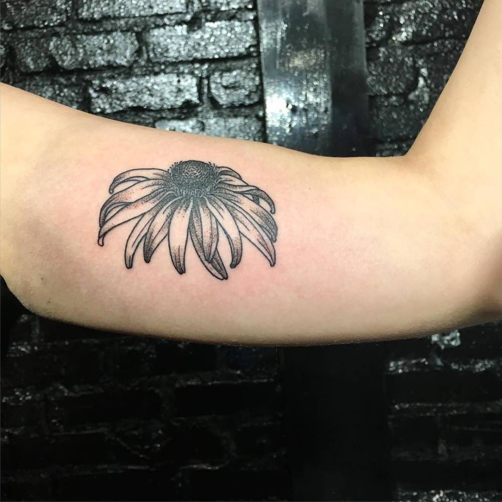 Black Eyed Susan Tattoo Located On The Inner Arm 