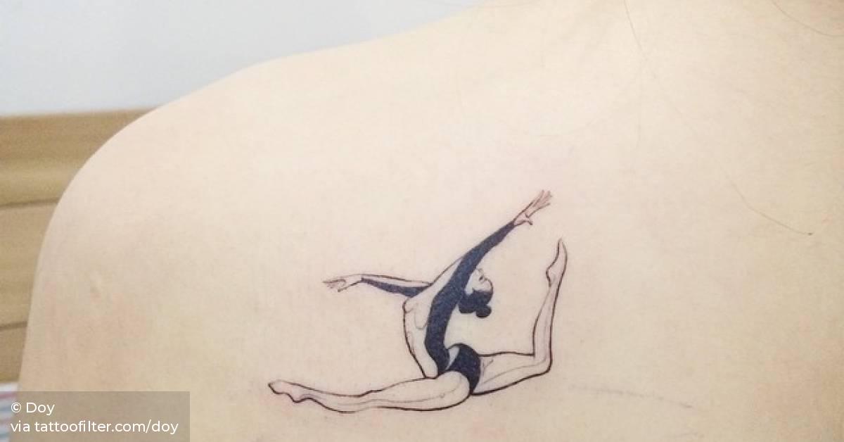 Gymnast Tattoo On The Left Shoulder Blade gymnast-tattoo-on-the-left-shoulder-blade