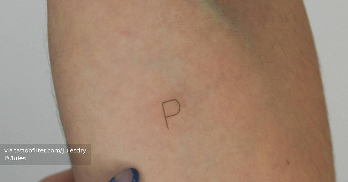 P R Tattoo Design Minimalistic tattoo of the letter