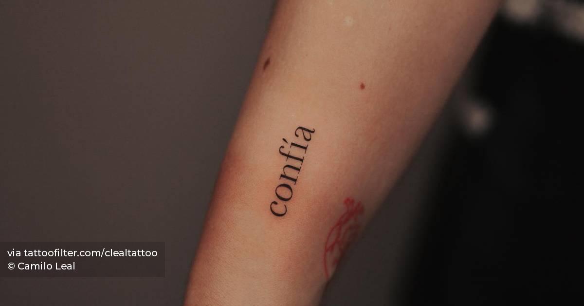 Tattoo of the word 