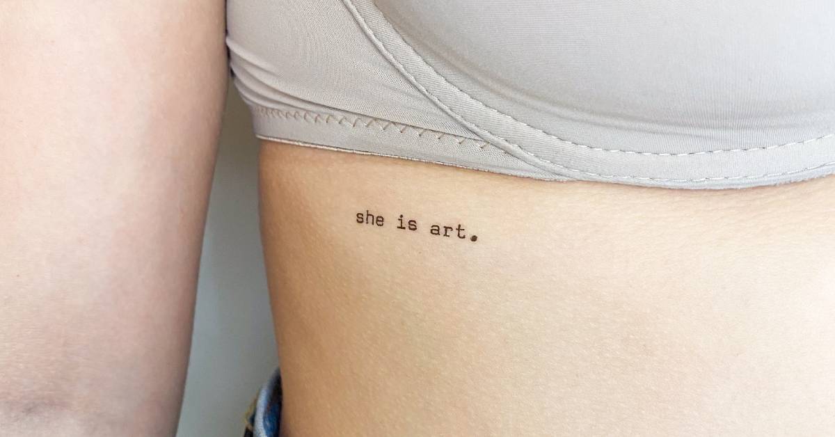She Is Art Temporary Tattoo