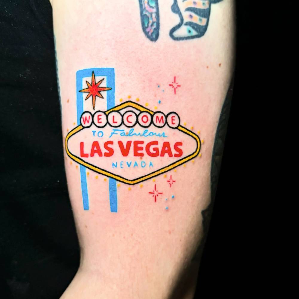 Vegas Sign Tattoo