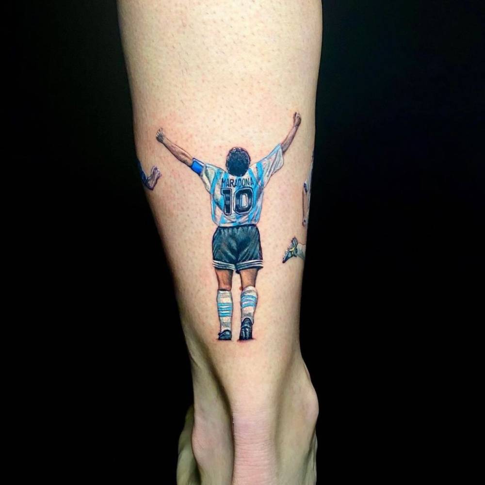 Maradona Tattoo Tetinu Tattoo Realistic Tattoo Of Maradona Done Maradona Tattoo Tetinu Tattoo Realistic Tattoo Of Maradona Done