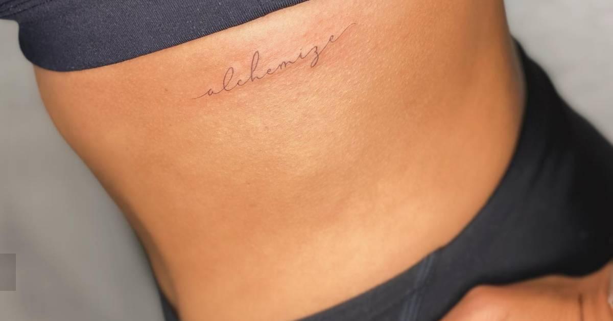 Tattoo Lettering Ribs