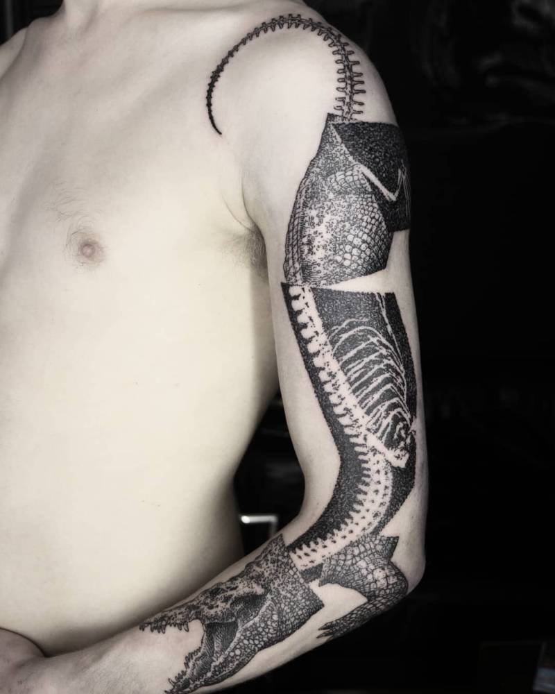 Bones and flesh.