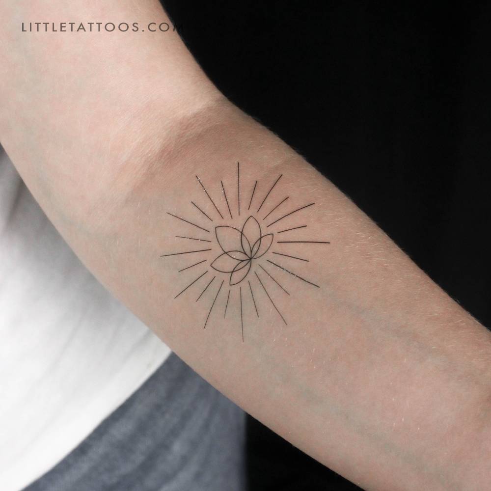 Enlightened lotus temporary tattoo by Cagri Durmaz.