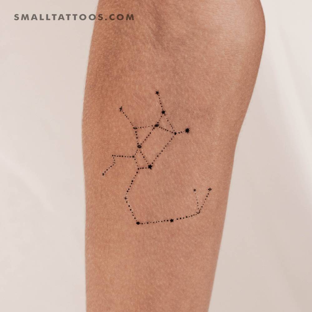 Minimalist Sagittarius Constellation Temporary Tattoo by Puntuak