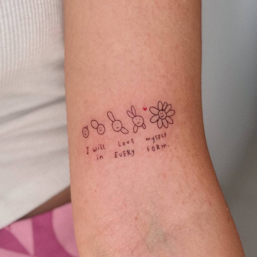 "I will love myself in every form".