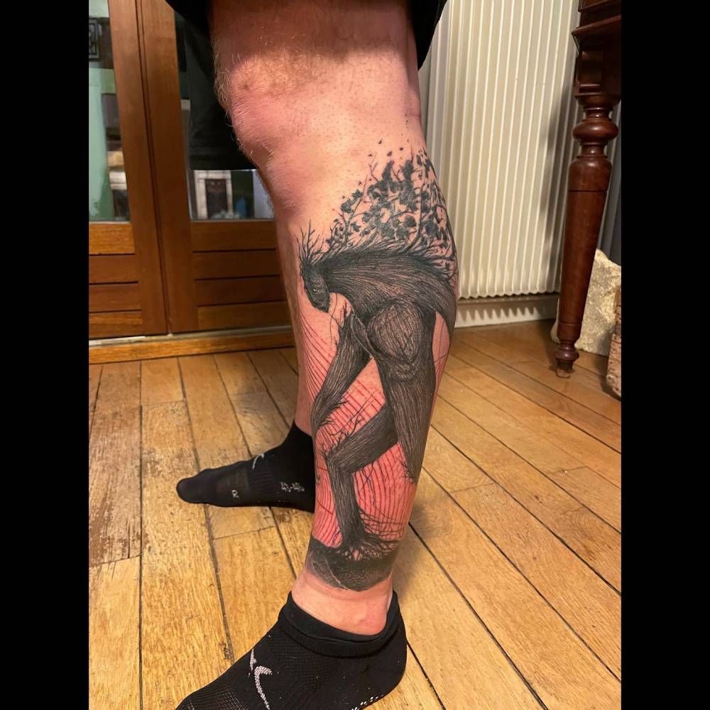 His sister’s drawing to him.