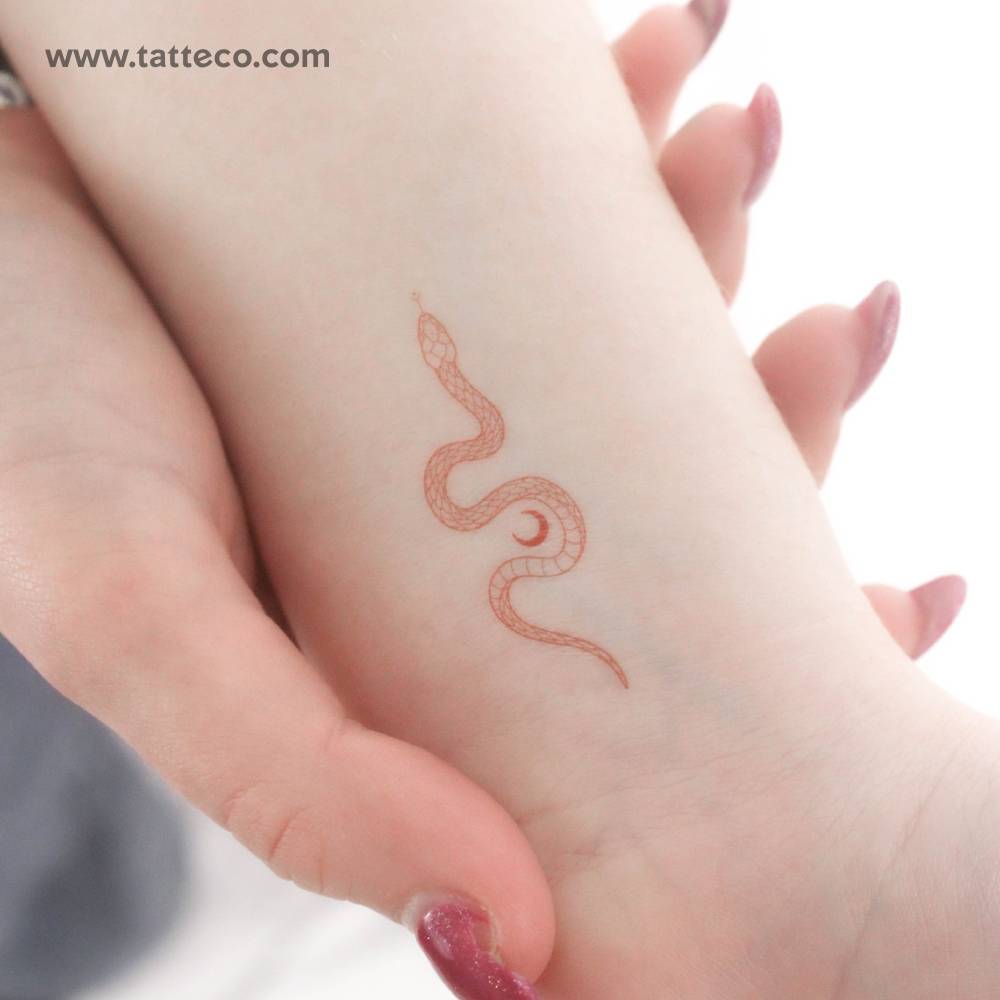 The Soma Snake [Red] by Jakenowicz temporary tattoo.