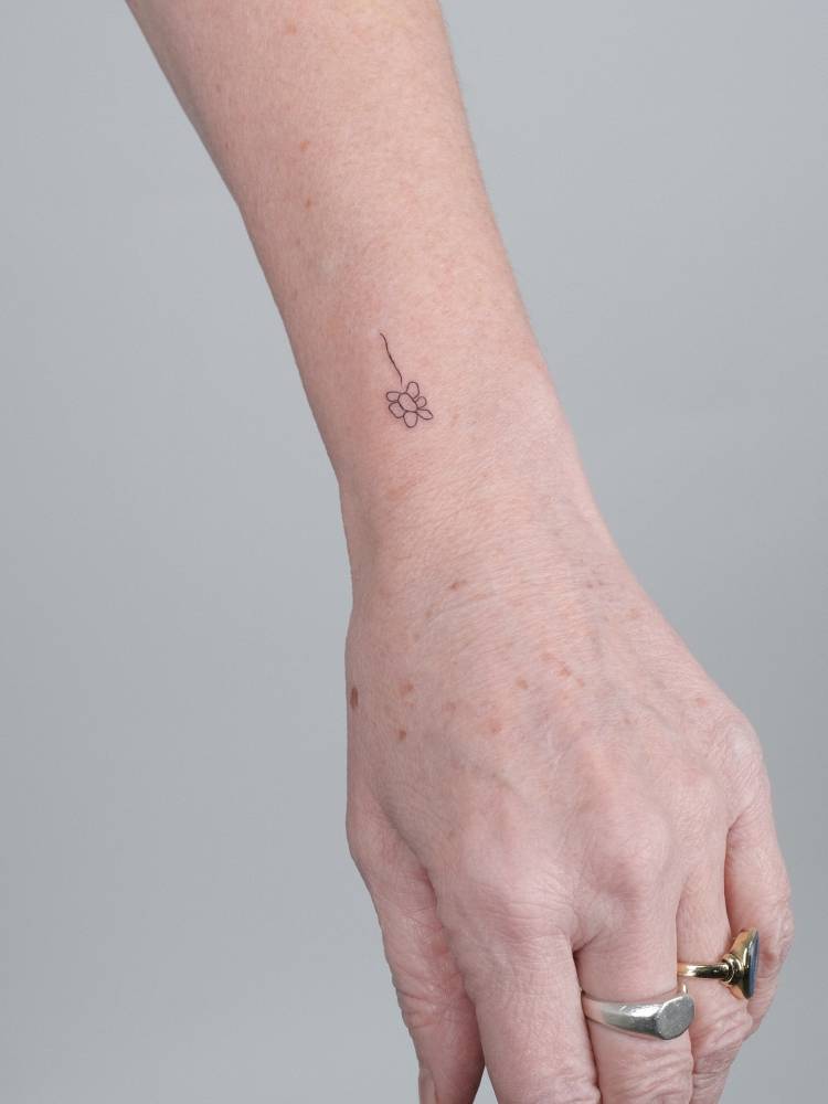 A flower drawn by her child.