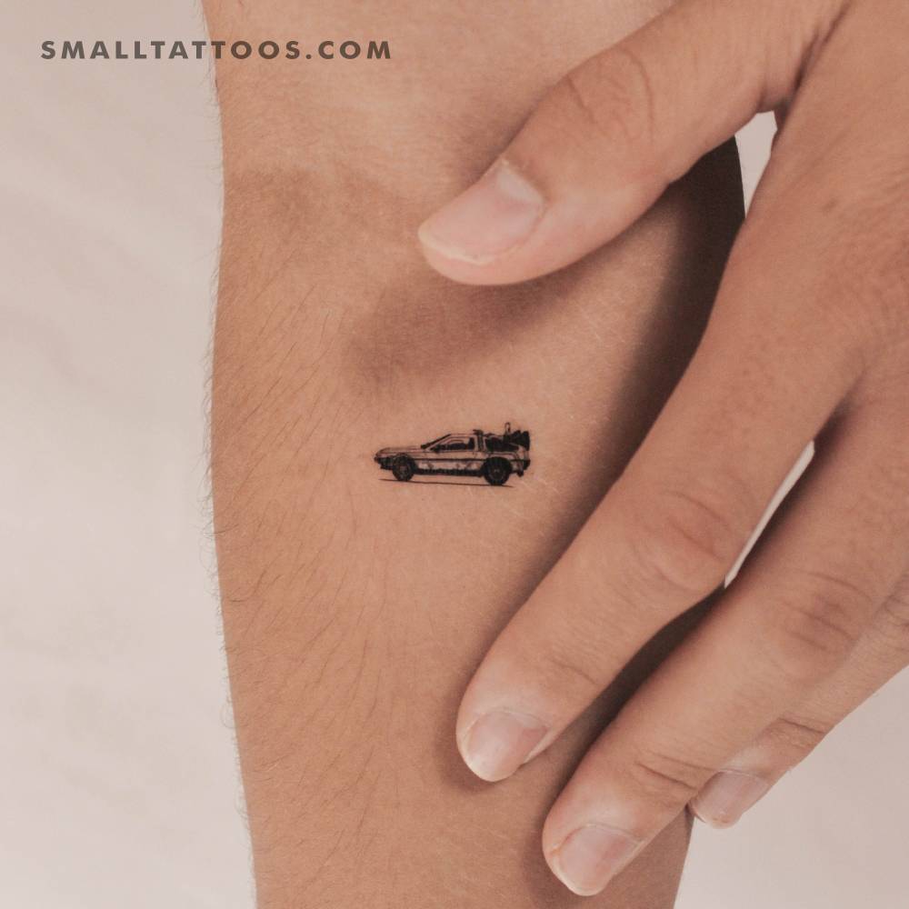 Delorean DMC-12 Temporary Tattoo