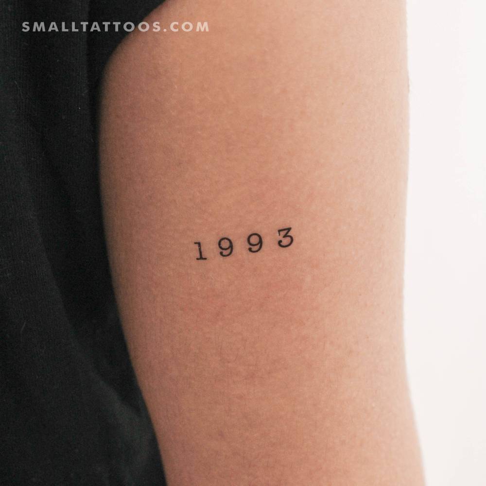 1993 Birth Year Temporary Tattoo