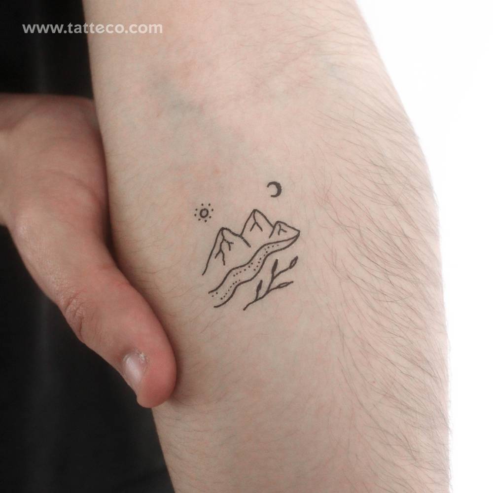 Mountain River Temporary Tattoo by Tukoi
