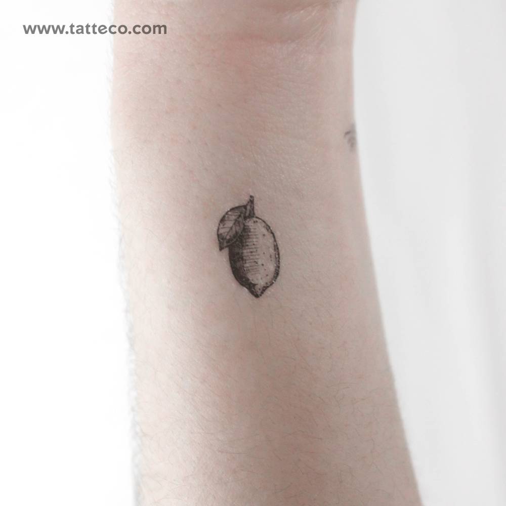 Little Lemon temporary tattoo