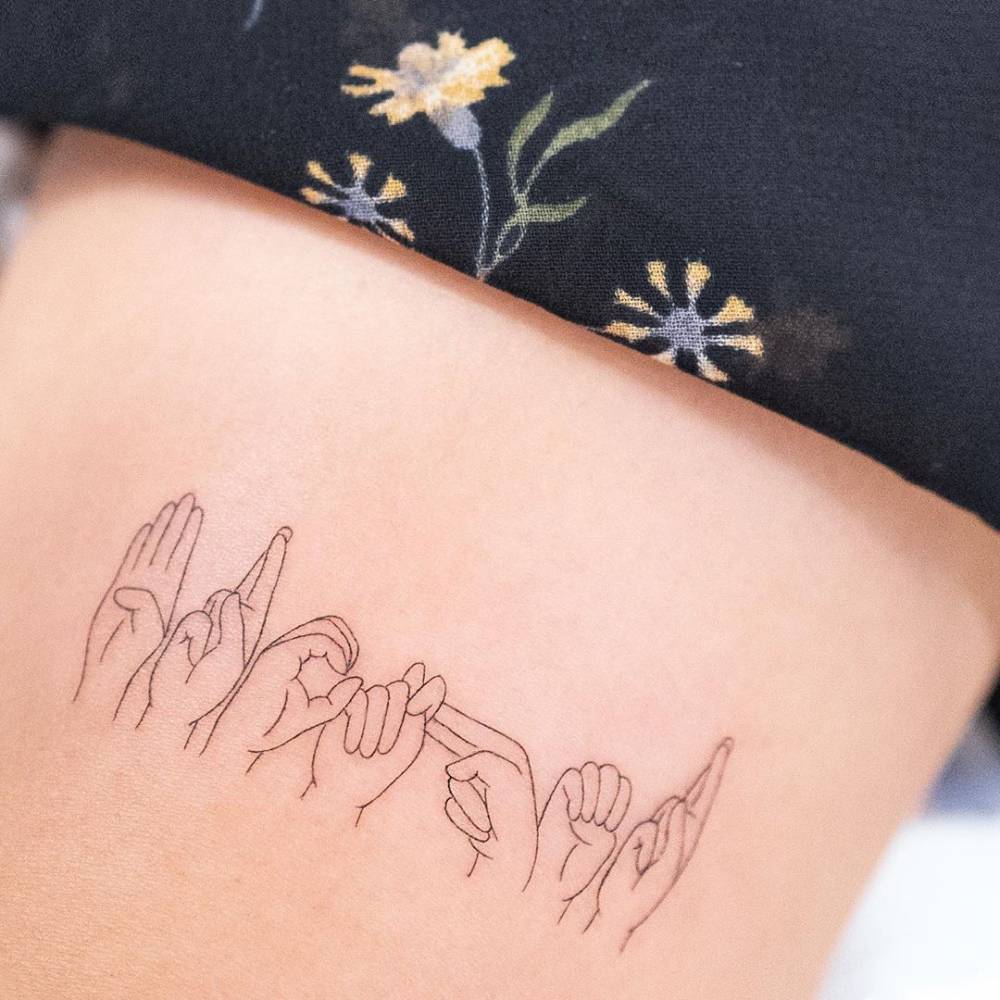 Sign language "brother"