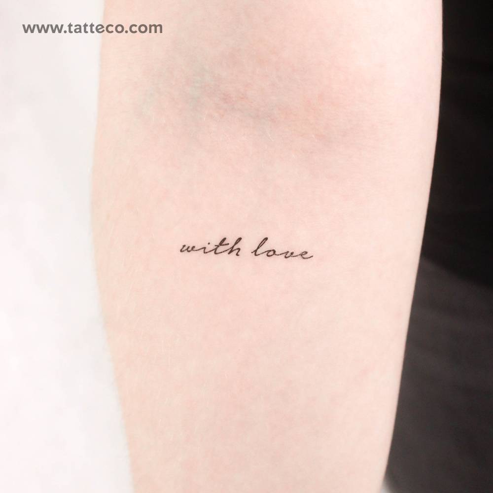 "With Love" Temporary Tattoo